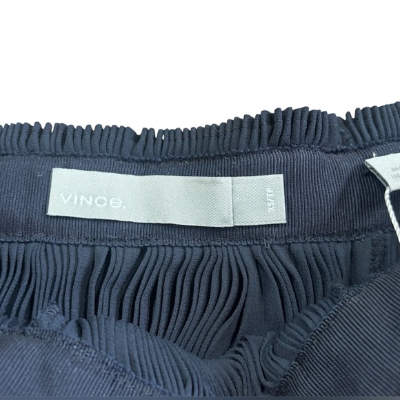 NWT Vince Navy Blue Mini Skater Flounce Skirt with Pleats XS - Picture 7 of 9
